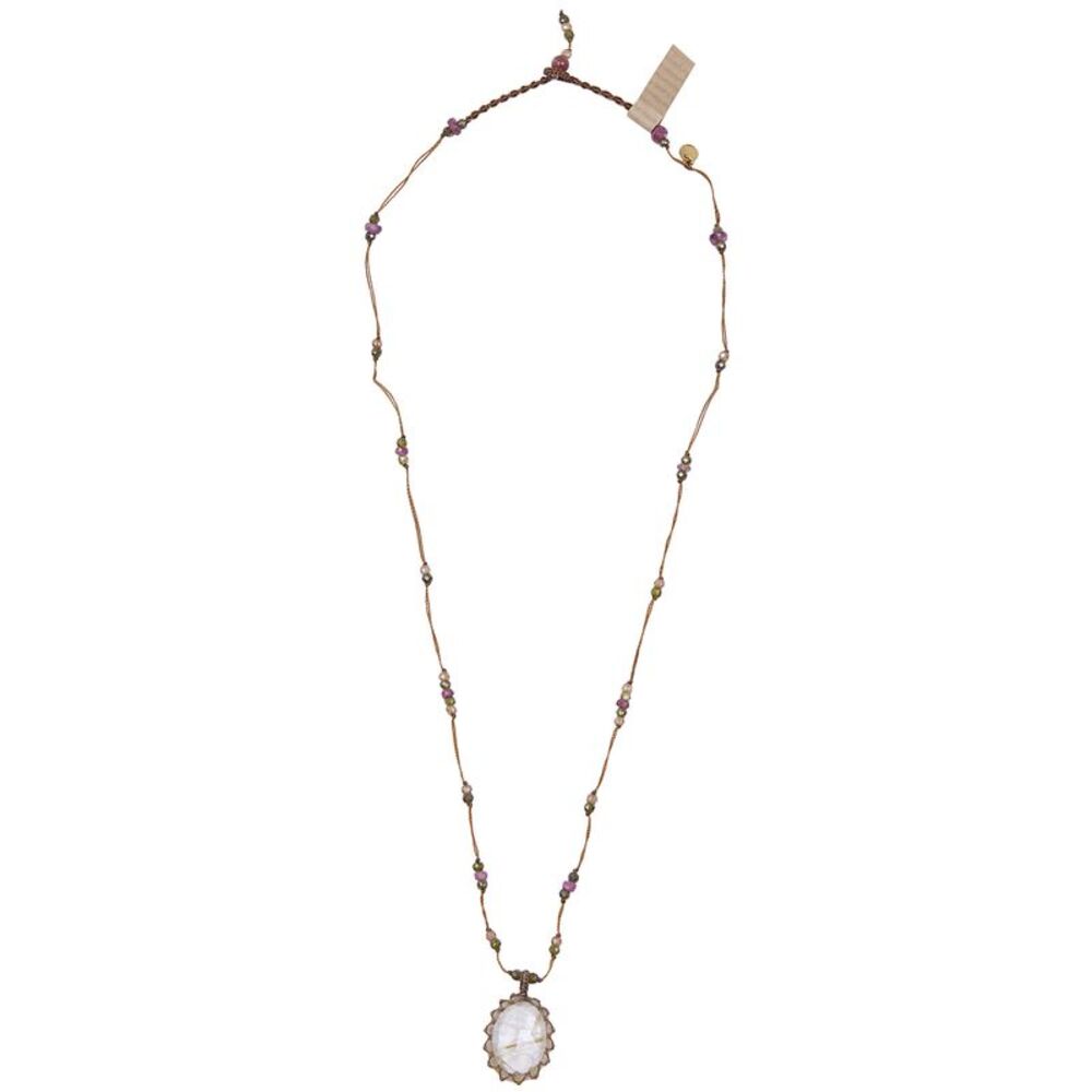 Sharing Women Short "Tibetan Vvv Rutile" Pendant Necklace